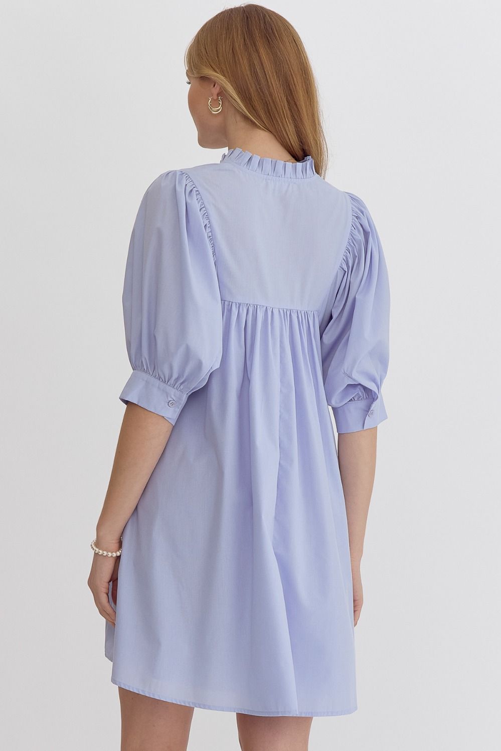 Bubble Sleeve Mini Dress
