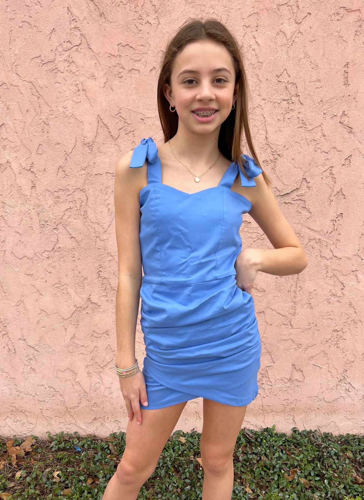 Tween Ruched Fitted dress