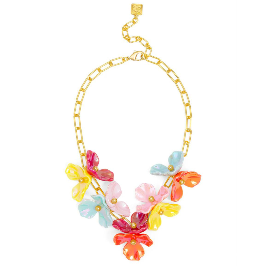 Acrylic Flower Chain Link Necklace