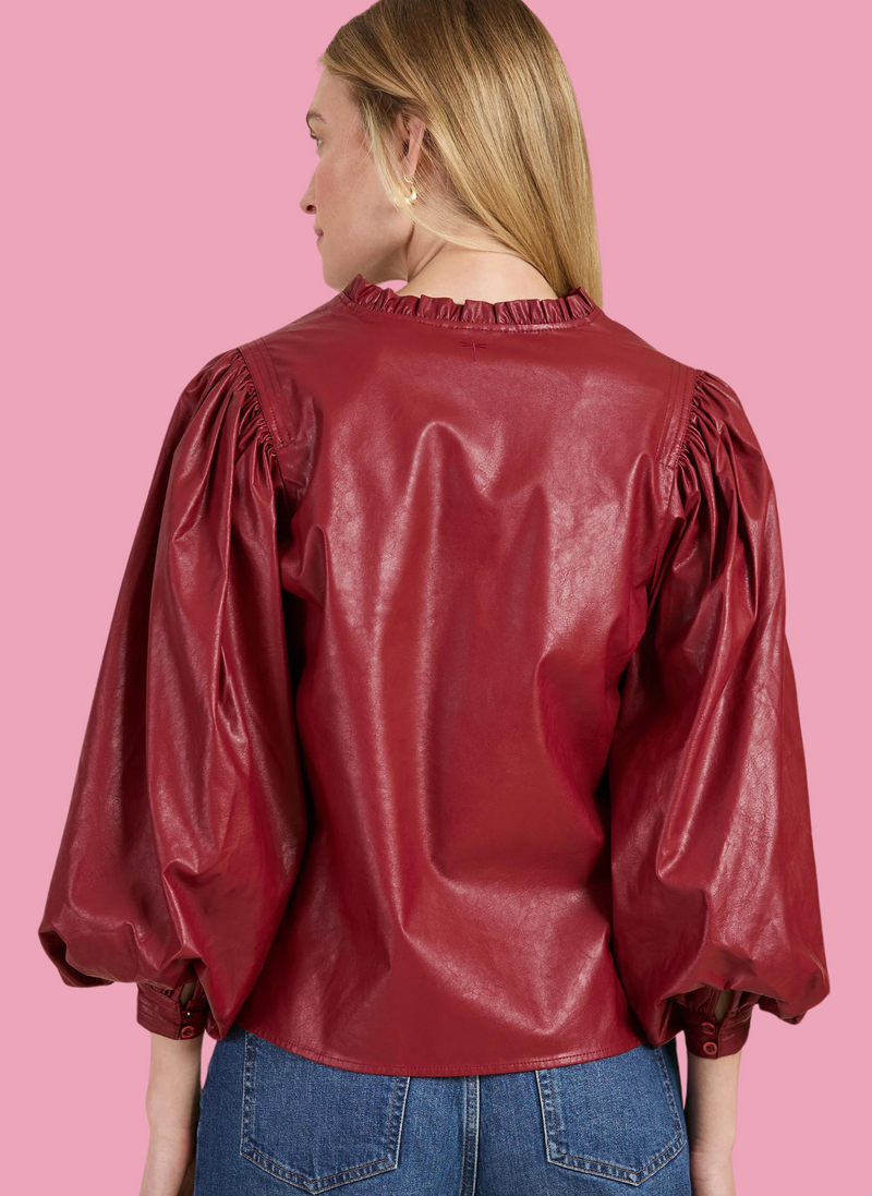 Pleather tops hotsell