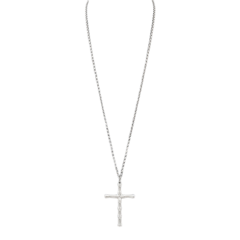 Bamboo Cross Necklace