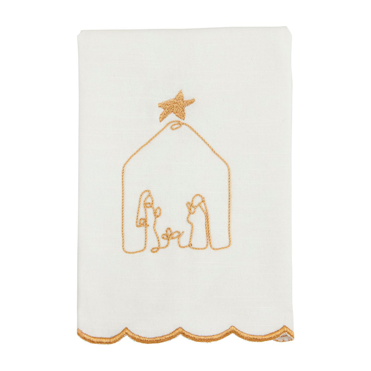 Gold Embroidery Kitchen Towel