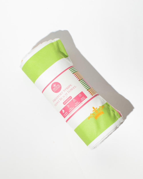 Large Freeport Stripe Microfiber Beach Towel