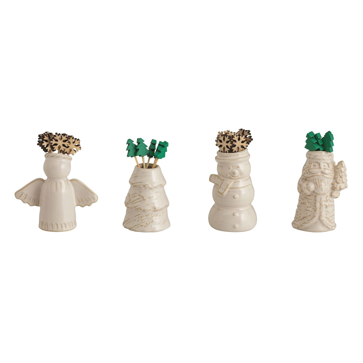 White Xmas Toothpick Set