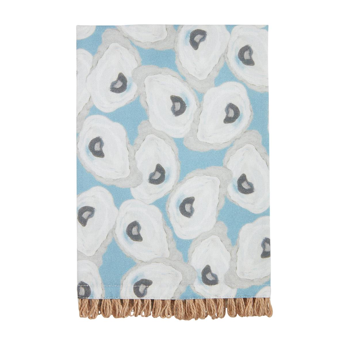 Fringed Repeat Oyster Towel