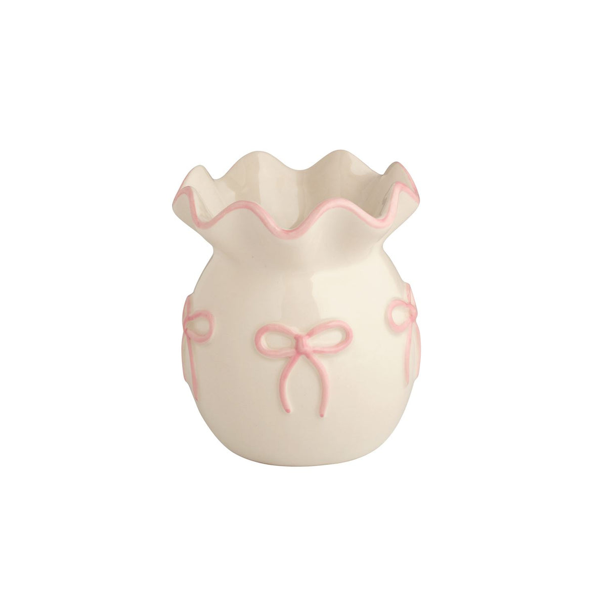 Ceramic Ruffle Bud Vase