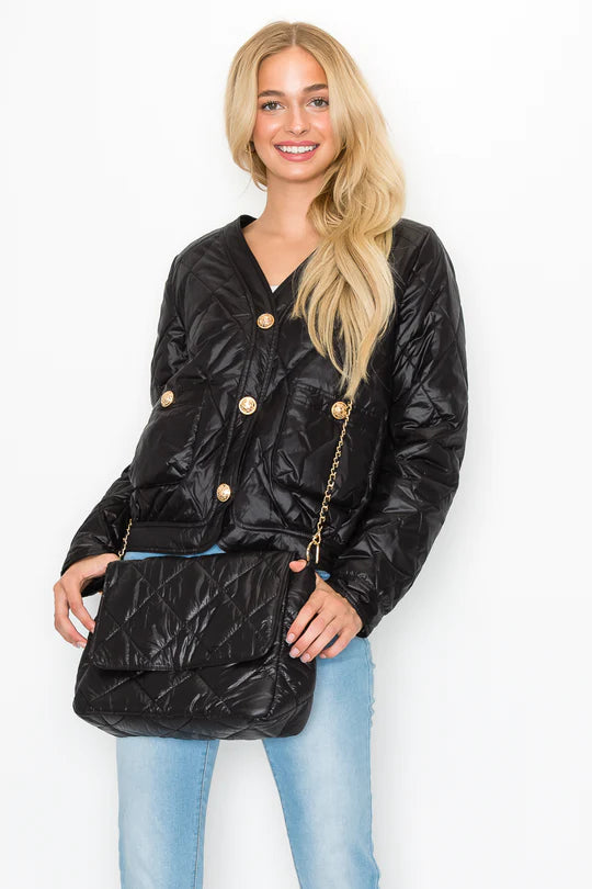 Johya Quilted Jacket & Purse