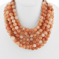 Agate Ball Bead Layered Necklace