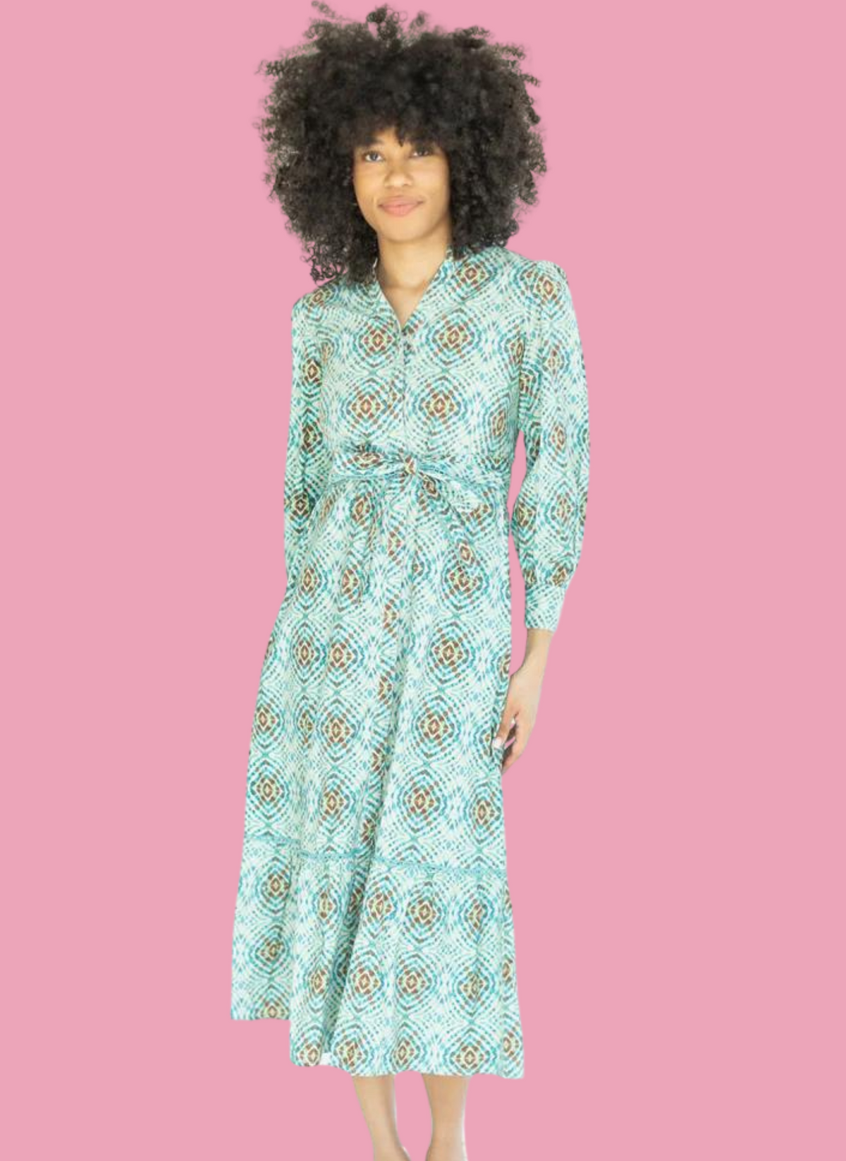 Aria Maxi Dress- Geo Blues