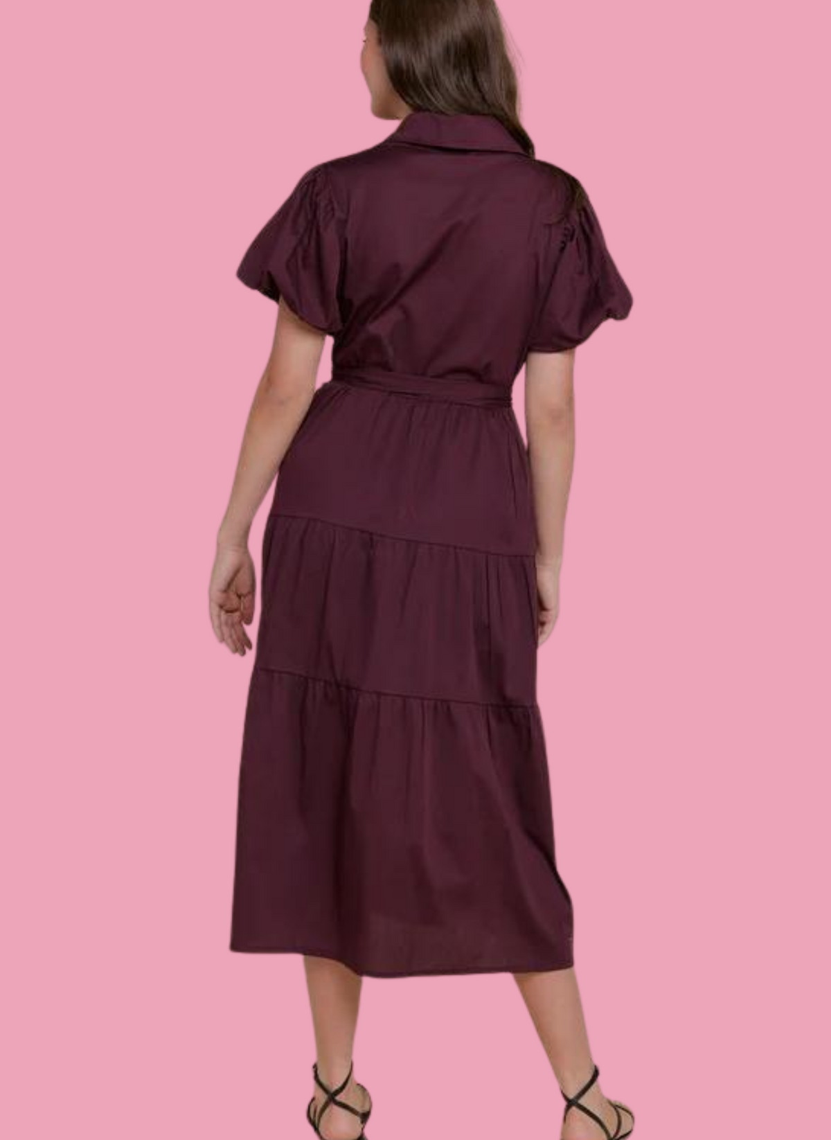 Astrid Midi Dress- Cabernet