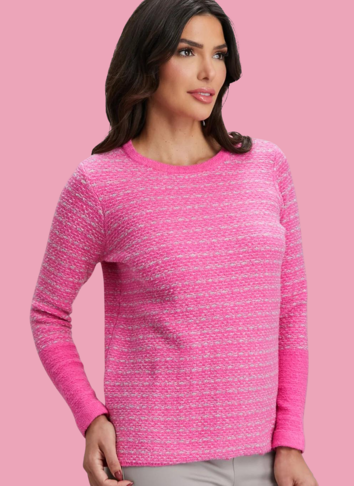 Boucle Bliss Long Sleeve Sweater