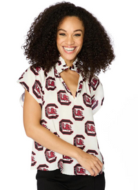 Carolina Gamecocks Ruffle Blouse