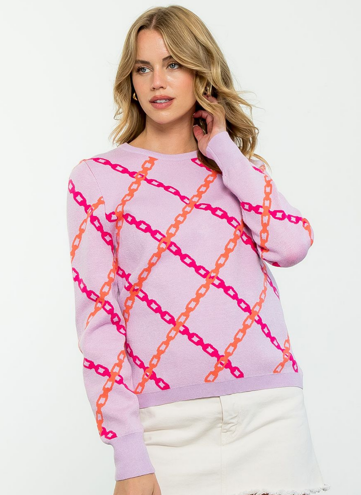 Chain Print Sweater