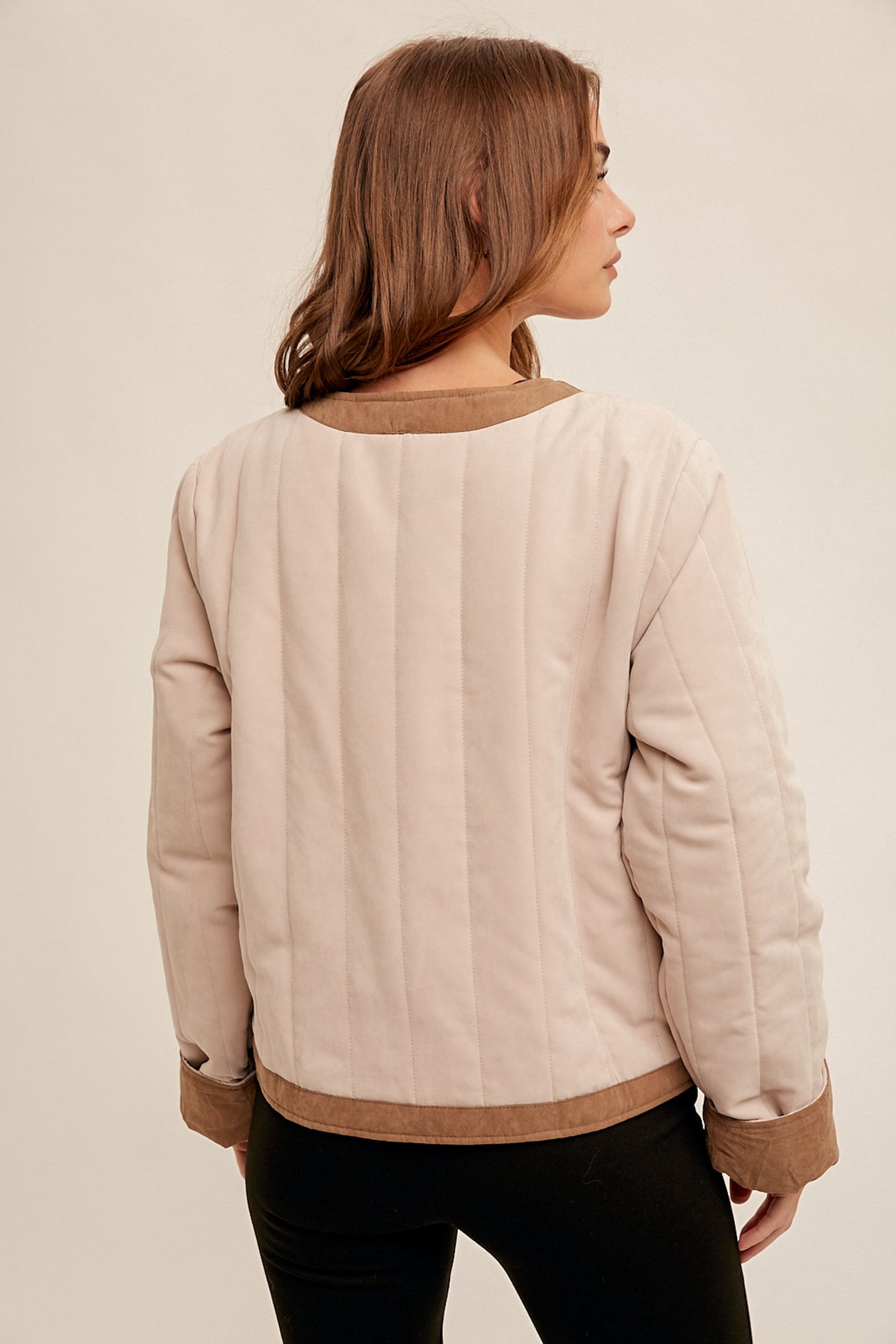 Colorblock Quilted Jacket