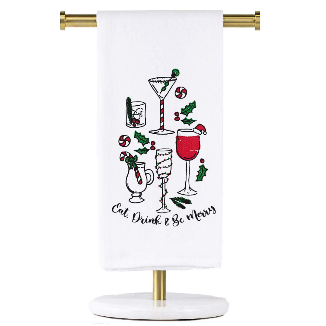 Eat Drink & Be Merry Hand Towel