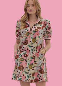 Fall into Florals Mini Dress