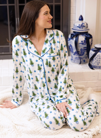 Charlotte Long Sleeve Pajama Set - Fancy & Festive Tree