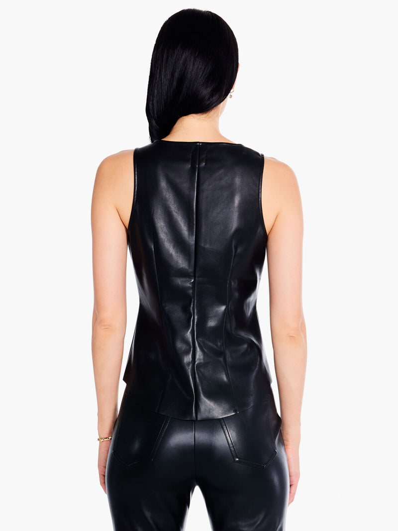 Faux Leather Twist Tank