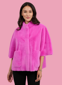 Faux Fur Capelet Jacket