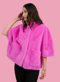 Faux Fur Capelet Jacket