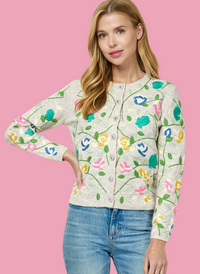 Feminine Floral Delicate Cardigan