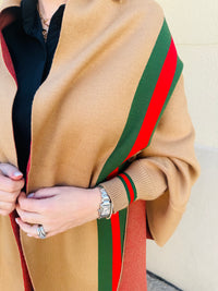 Fringe Poncho with Sleeves