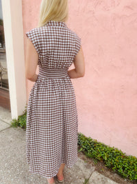 Falling for Gingham Midi Dress