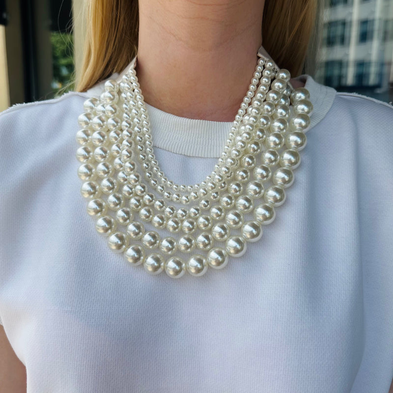 Megan Ivory Pearl Magnetic Necklace