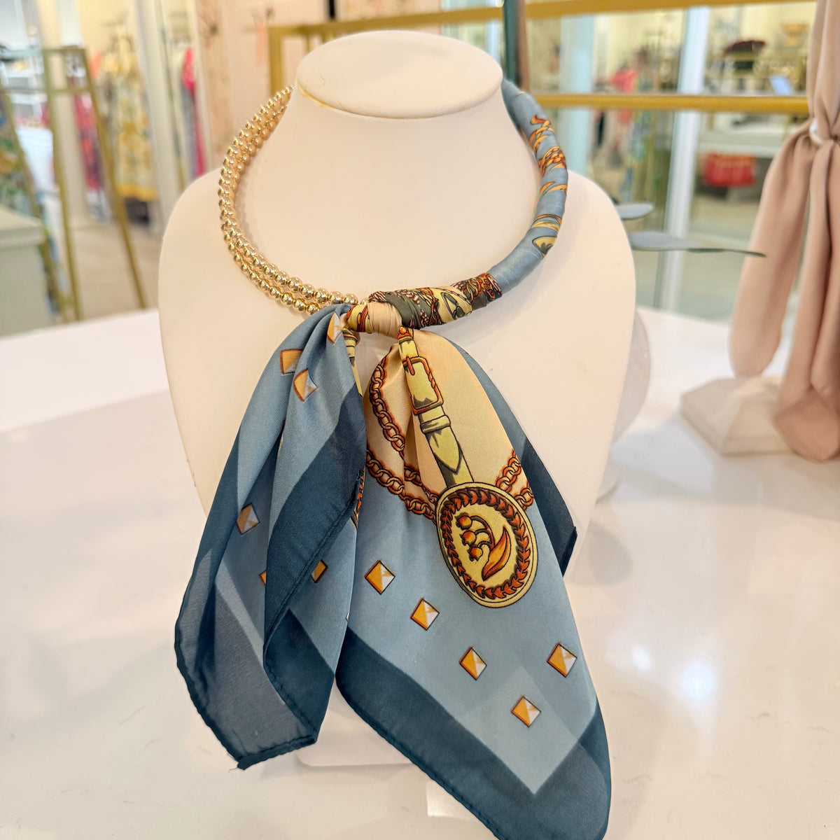 Beaded Collar Scarf Necklace