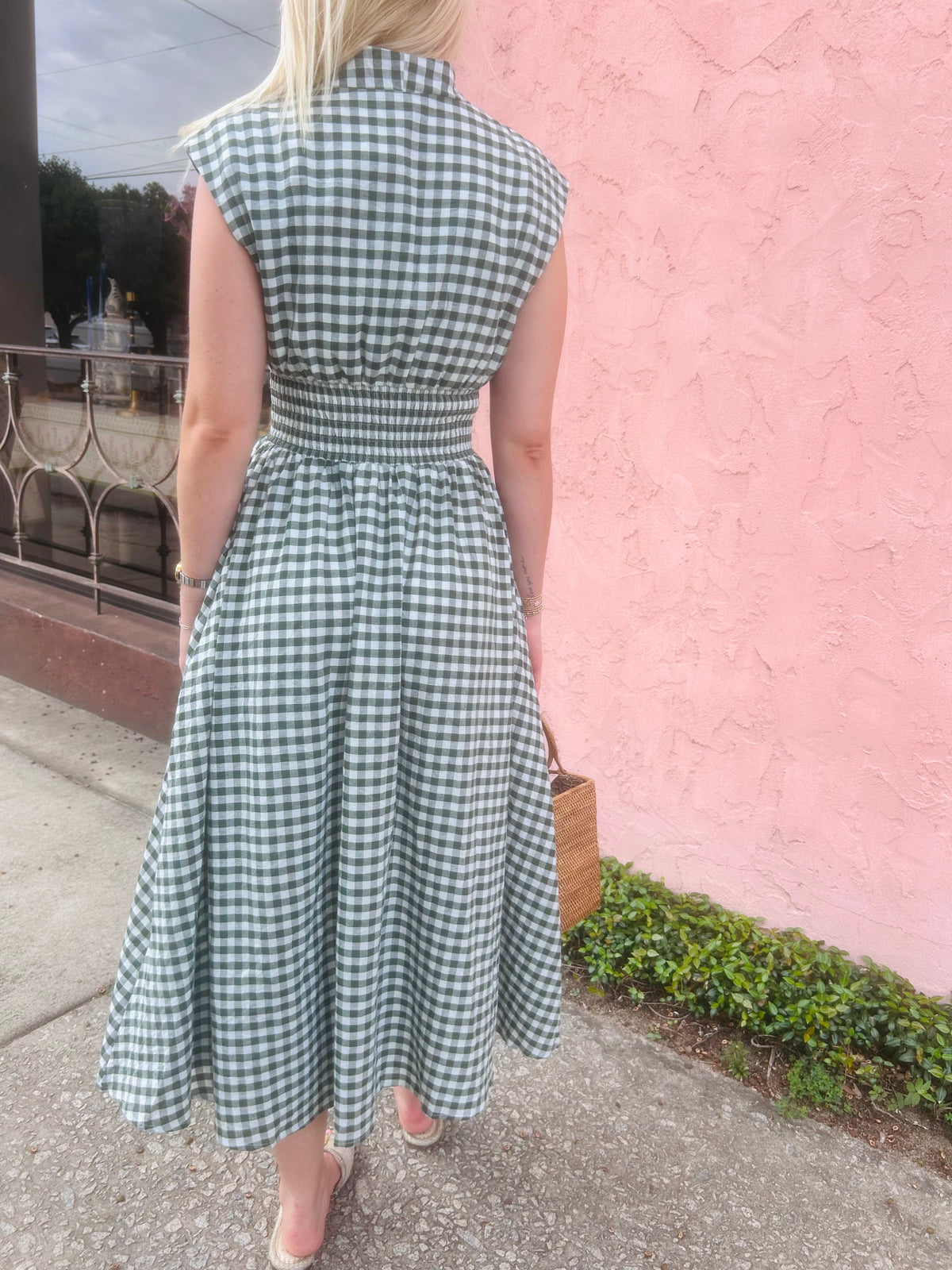 Falling for Gingham Midi Dress