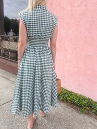 Falling for Gingham Midi Dress