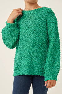 Tween Popcorn Knit Sweater