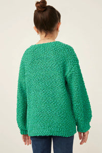 Tween Popcorn Knit Sweater
