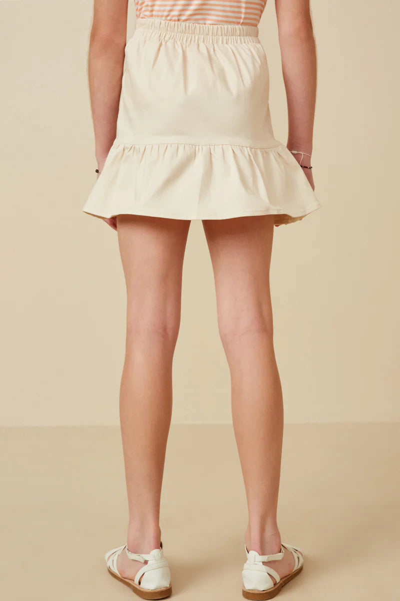 Tween Asymmetric Ruffle Skirt