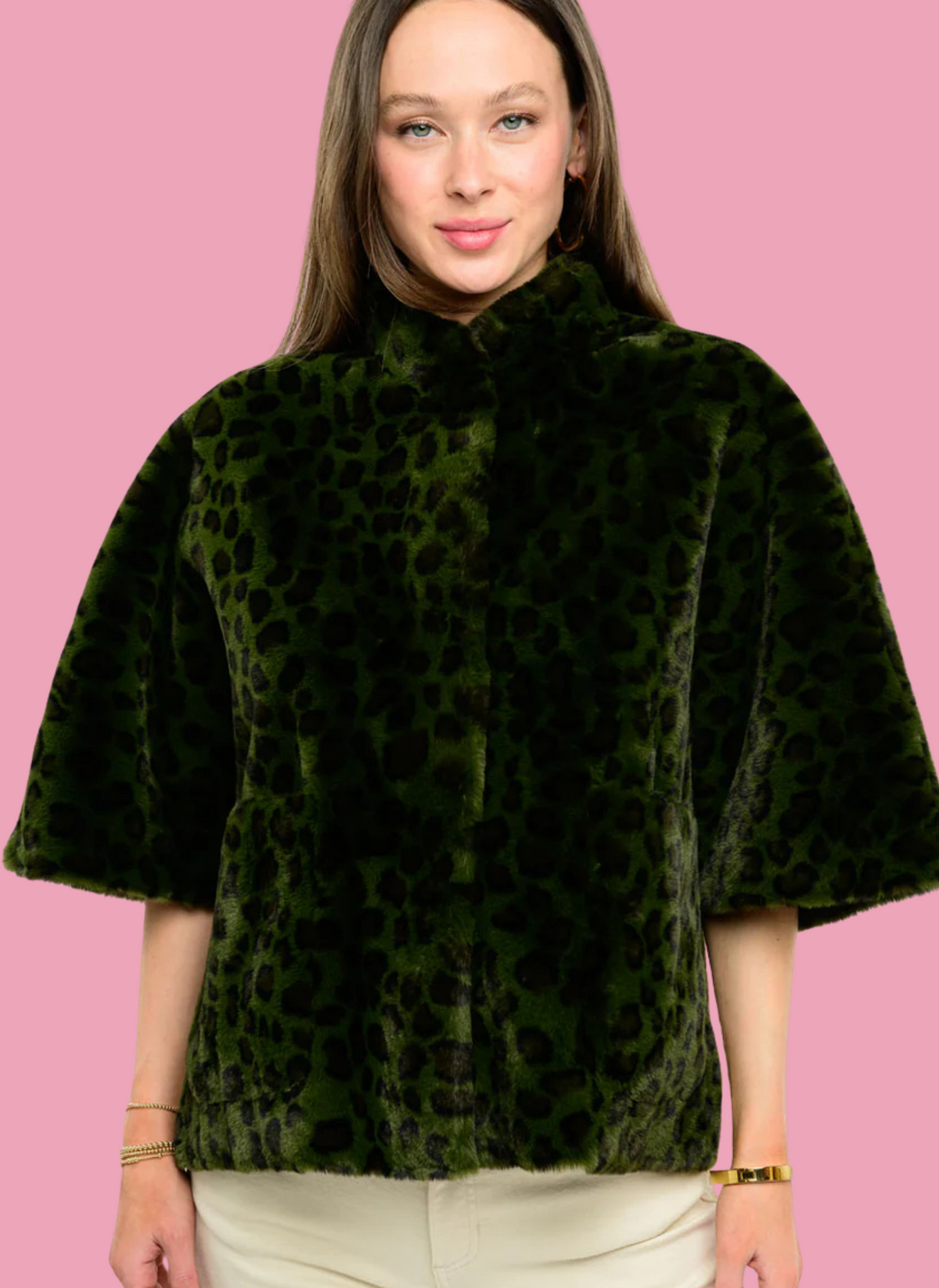 Leopard Faux Fur Capelet