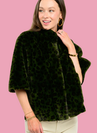 Leopard Faux Fur Capelet