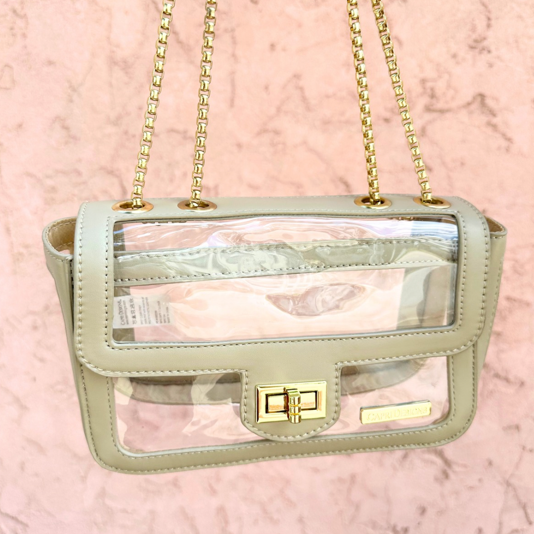 Leather Clear Convertible Crossbody
