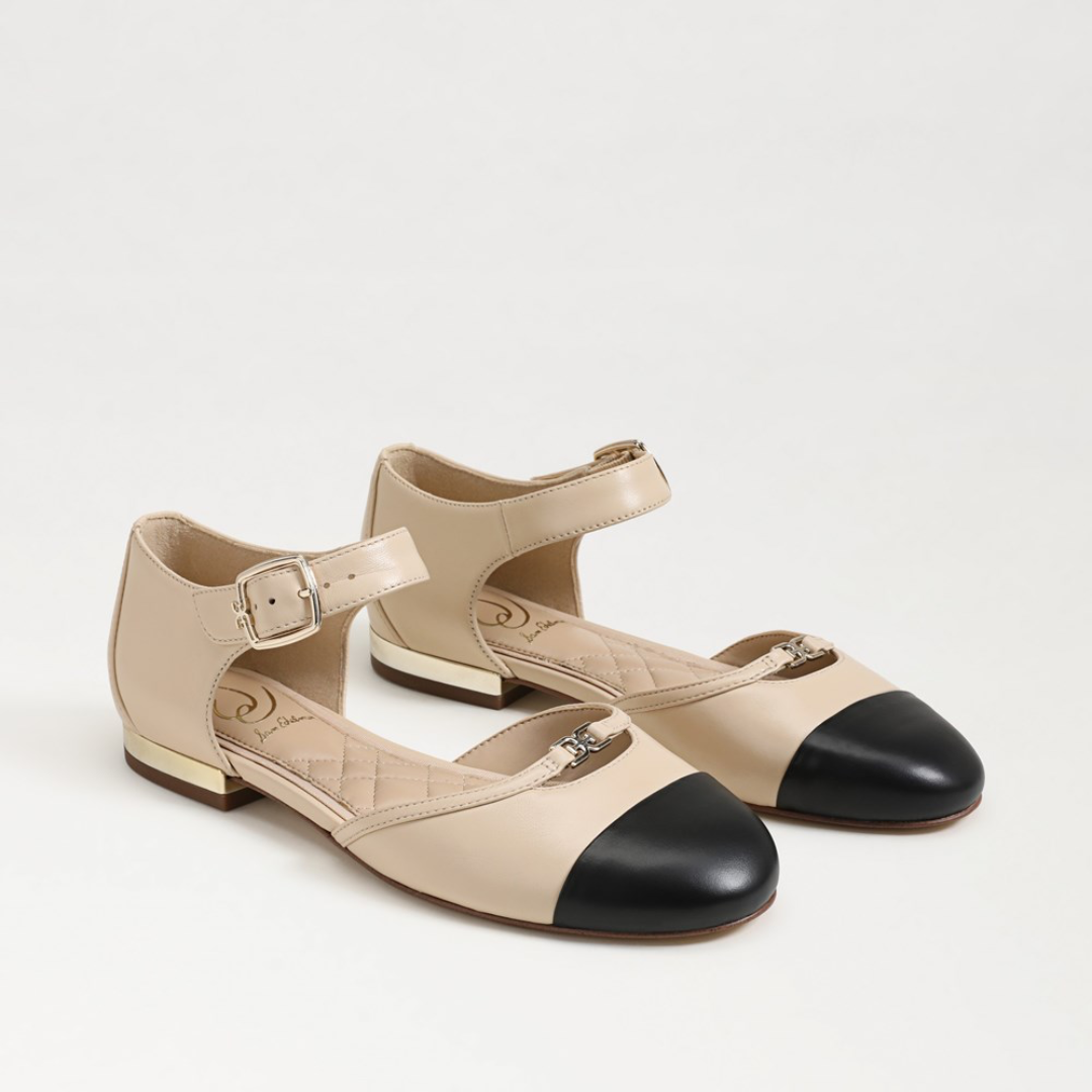 Rylie Mary Jane Flat - Summer Sand/Black