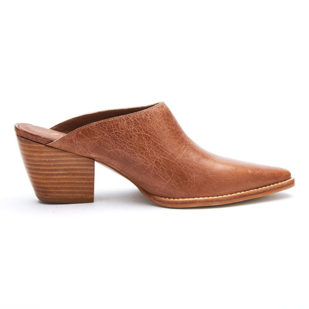 Cammy Pointed Toe Mule - Vintage Tan