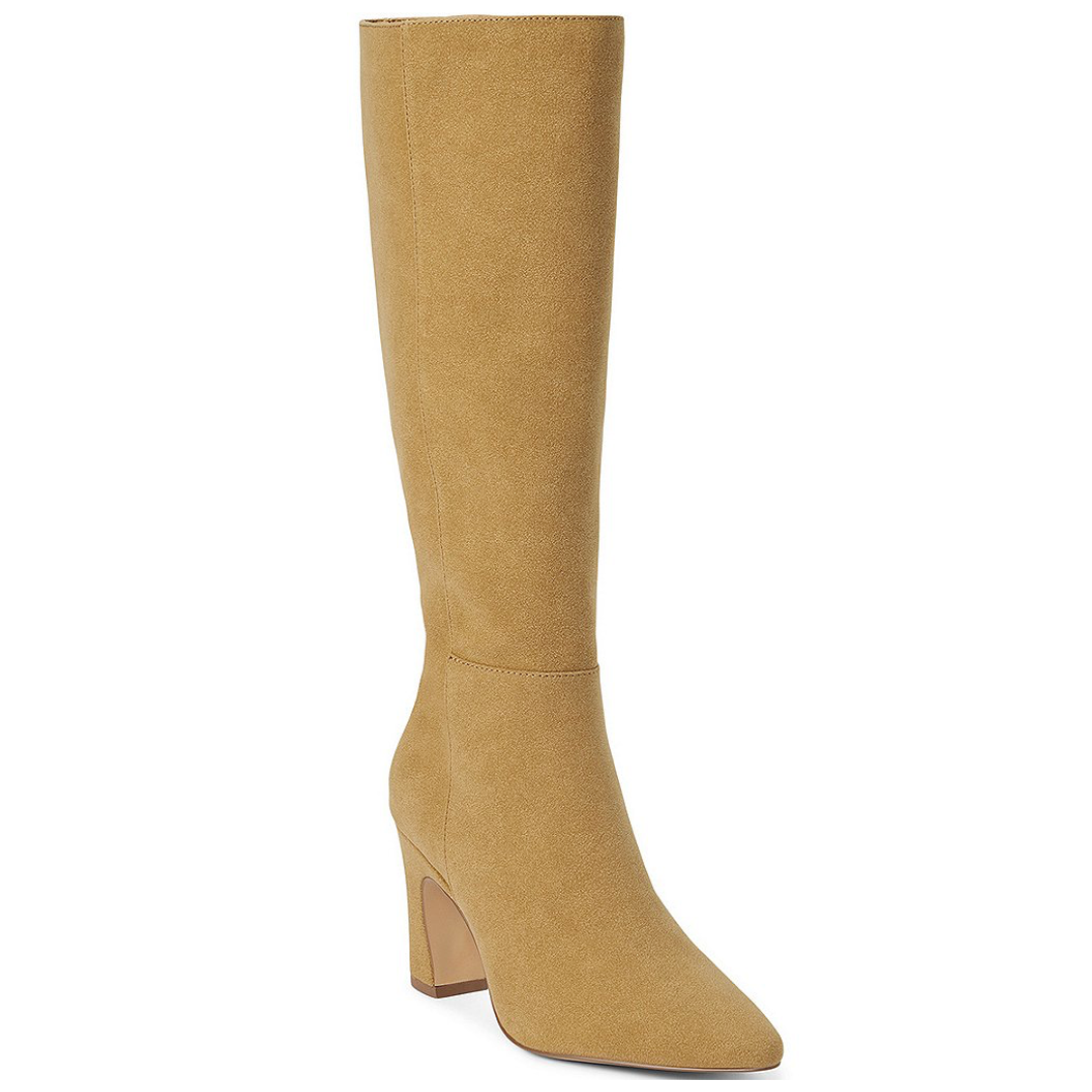 Willow Pointed Tall Boots - Natural