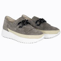 Qerene Platform Sneaker - Mouse Suede