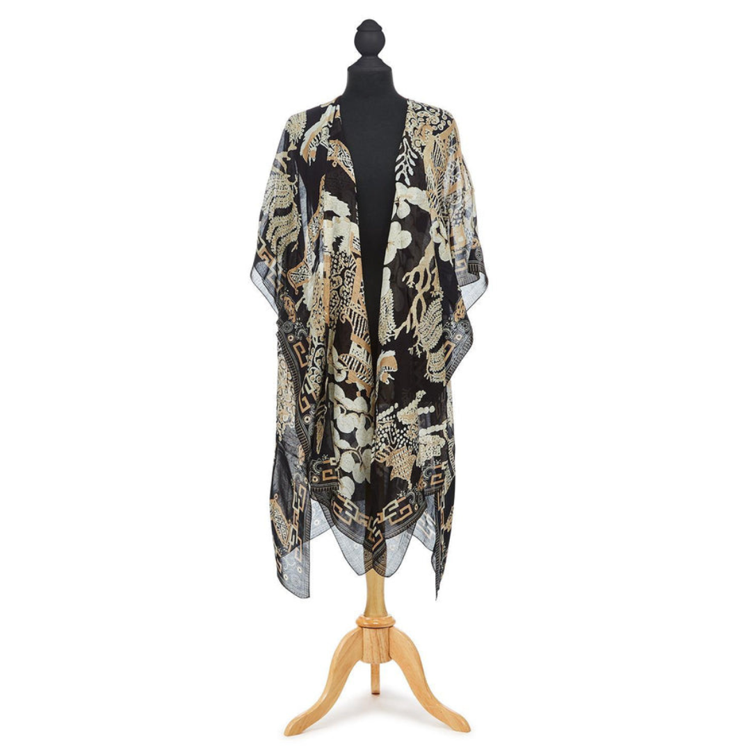 Black Willow Long Kimono