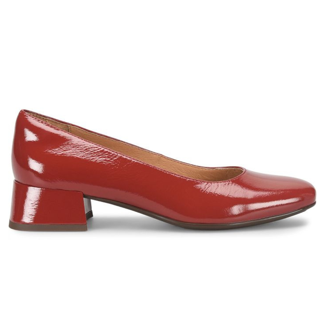Red block heel pumps shop