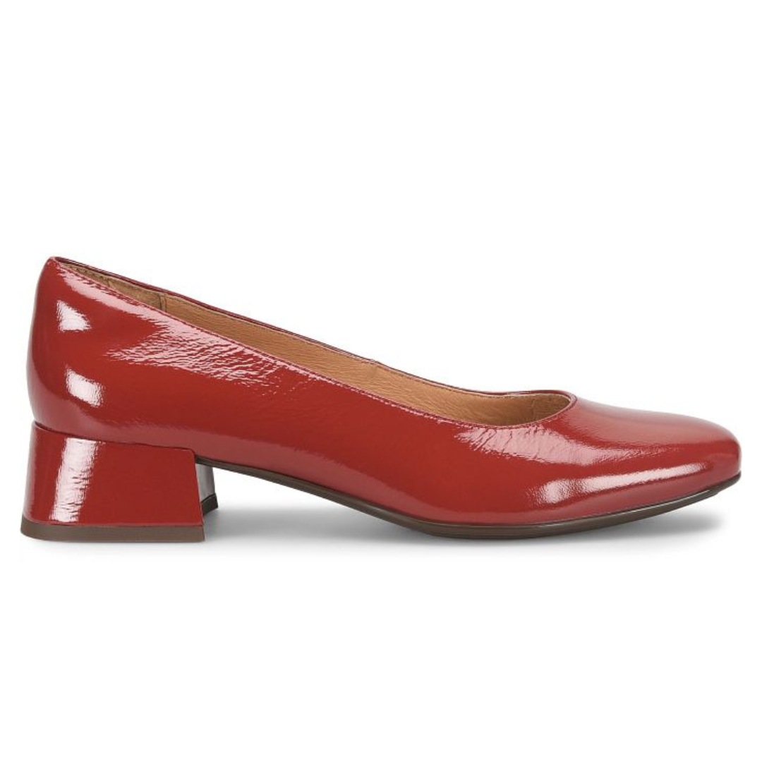 Lillian Block Heel Pumps - Red