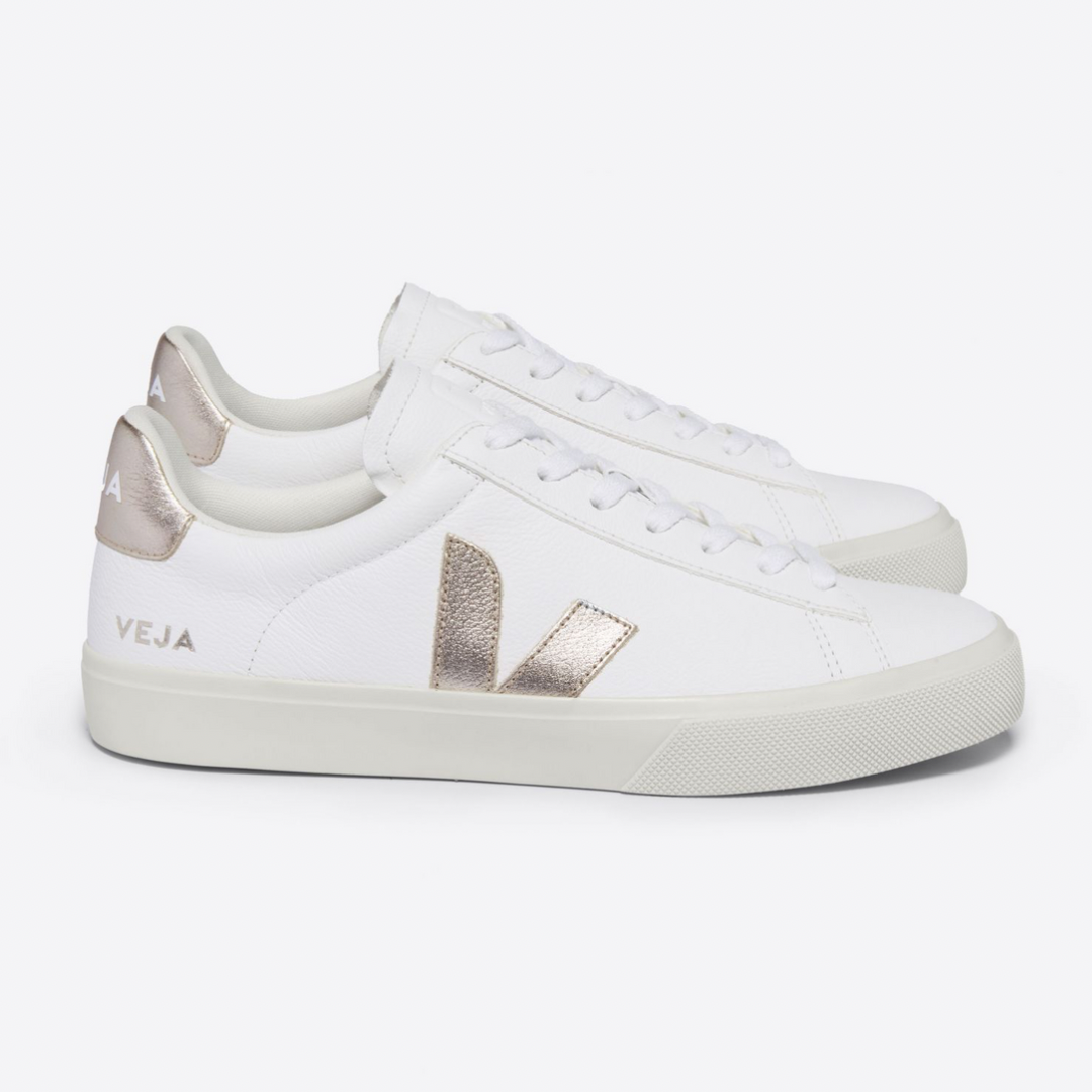 Veja Campo Leather Sneakers - White Platine