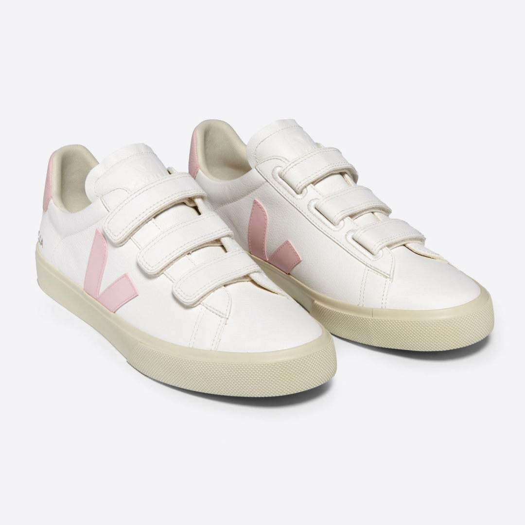 Veja Recife Leather Sneakers - White Petale