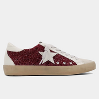 Paula Sneakers - Burgundy Glitter