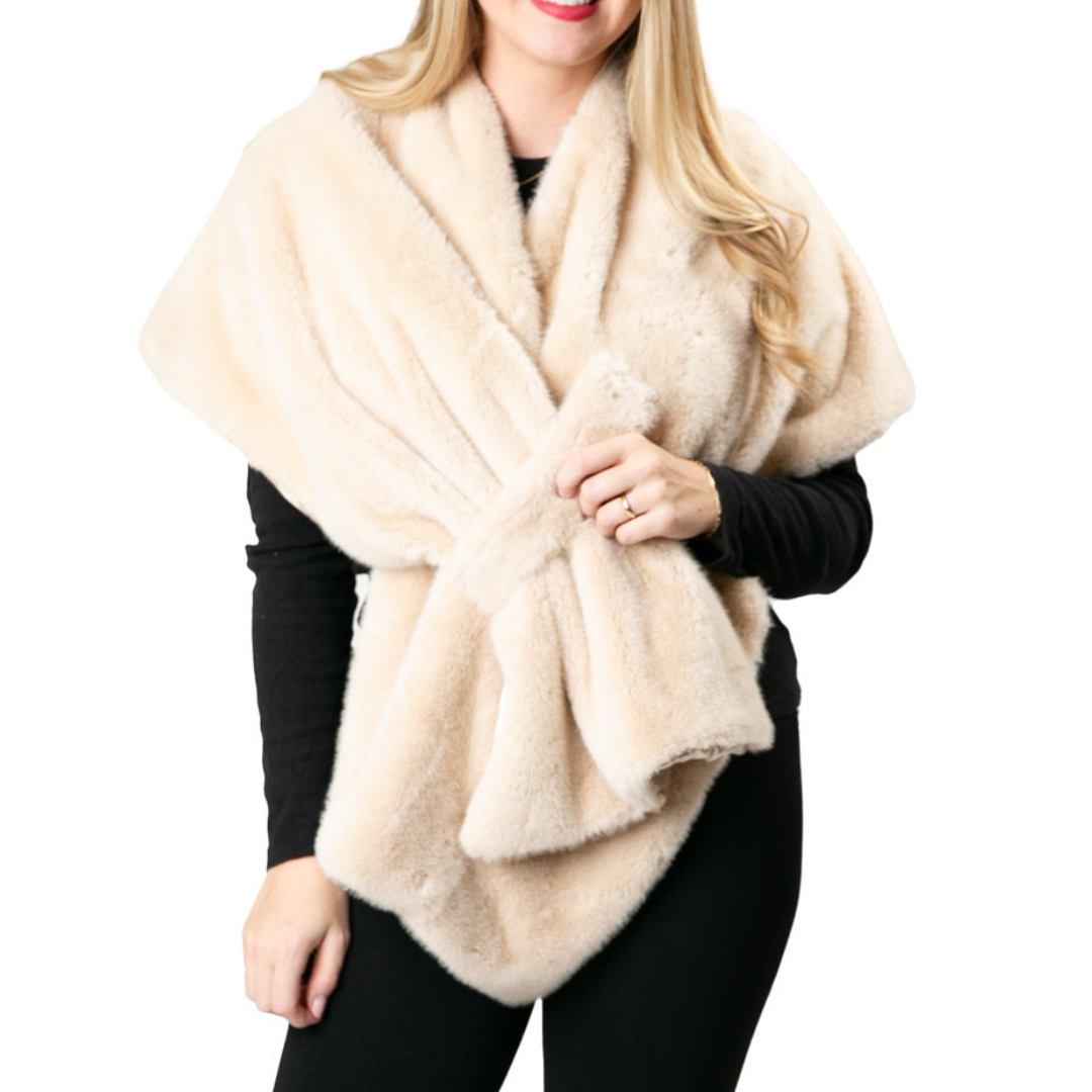 Katie Full Faux Fur Keyhole Wrap