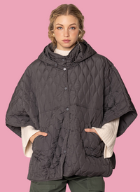 Quilted Puffer Poncho