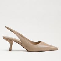 Bianka Slingback Pump - Beige Leather